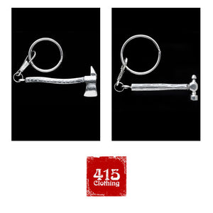 [415 CLOTHING]「Hammer Key Chain」or 「Fire Axe Key Chain」しろめ製品