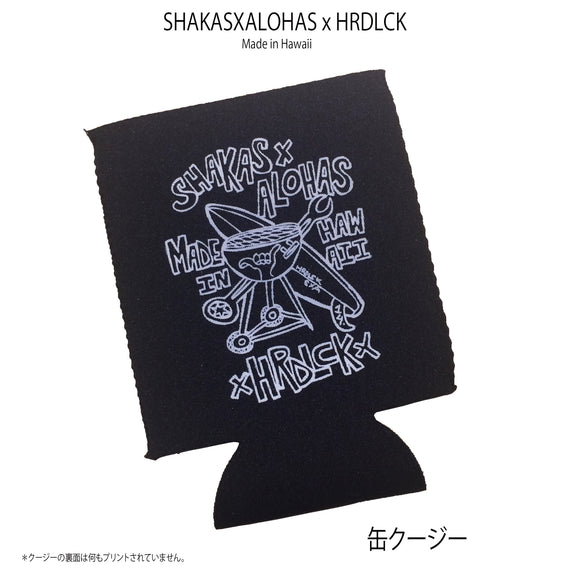 [Shakas x Alohas] x [HrdLck] SHAKA BBQ SURF COLLABO (コラボ 缶クージー) 『ブラック』