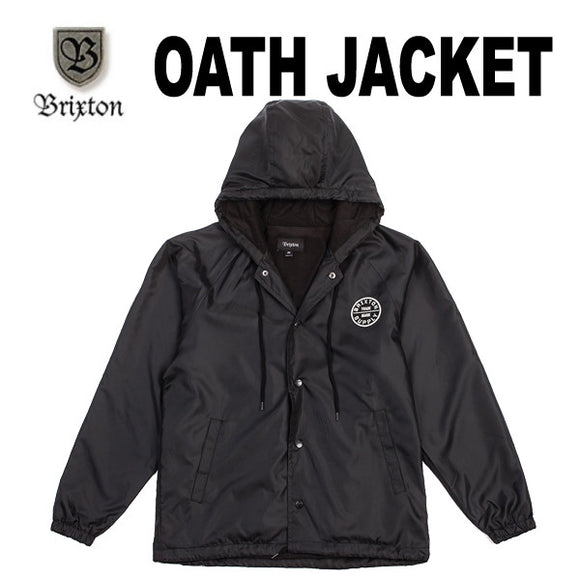 [Brixton] ブリクストン Oath Hooded Fleece Coach Jacket (オス フード付き フリース コーチ ジャケット)