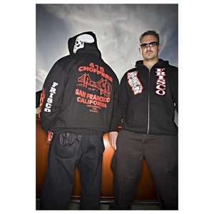 [415 CLOTHING] Skull & Frisco スカル & フリスコ チャック付きフッド付きスェットシャツ