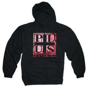 [PLUS SKATESHOP] Red Square Hoodie (フード付きスェットシャツ) パーカー