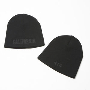 [415 CLOTHING] 415クロージング California 415 Beanie ビーニー ブラック／ブラック