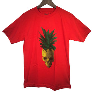 [HrdLck] (ハードラック) Skull Apple Tシャツ (スカルアップル 半袖) 『赤』