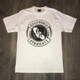 [415 CLOTHING] 415クロージング California Syndicate S/S T-SHIRT (カリフォルニアシンジケート 半袖 Tシャツ) 『ホワイト』