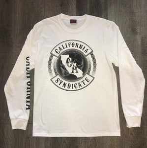 [415 CLOTHING] 415クロージング California Syndicate L/S T-shirt (カリフォルニアシンジケート 長袖 Tシャツ) 『ホワイト』