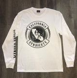 [415 CLOTHING] 415クロージング California Syndicate L/S T-shirt (カリフォルニアシンジケート 長袖 Tシャツ) 『ホワイト』