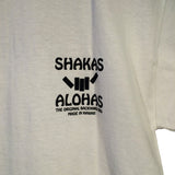 [Shakas x Alohas] BBQ Grill Logo Tee (BBQ グリール ロゴ 半袖 Tシャツ) 『白』