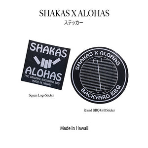 [Shakas x Alohas] Square Logo ステッカー or Round BBQ ステッカー