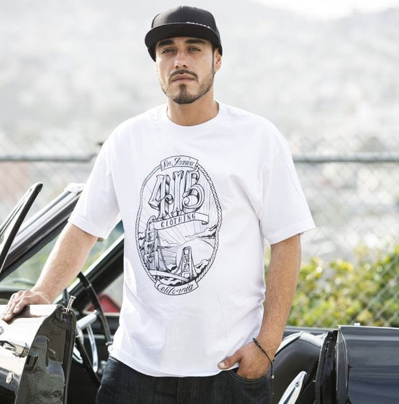 [415 CLOTHING] 415クロージング SF Bridge S/S T-SHIRT (SF ブリッジ 半袖 Tシャツ) 『ホワイト』
