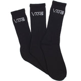 [VANS] USA Vans Classic Crew Socks Black 3-pack (バンズ クラシック クルーソックス ブラック 3足パック)