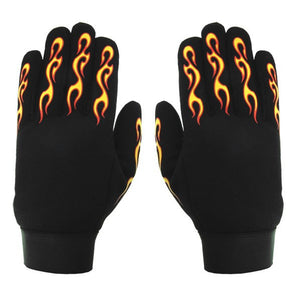 [HOT LEATHERS] FLAMES MECHANIC GLOVES (フレームメカニックグローブ)