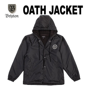 [Brixton] ブリクストン Oath Hooded Fleece Coach Jacket (オス フード付き フリース コーチ ジャケット)