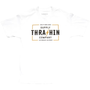 [Thrashin Supply Co.] Stamp Tee White スタンプ Tシャツ ホワイト